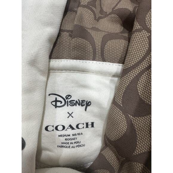 Coach X Disney Mickey Minnie Mouse Ice Skating Hoodie Cream - Picture 6 of 9
